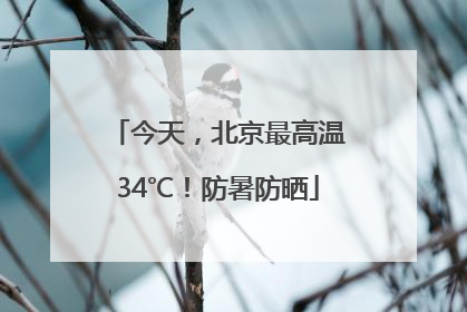 今天，北京最高温34℃！防暑防晒