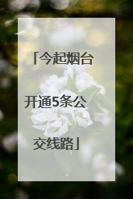 今起烟台开通5条公交线路