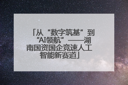 从“数字筑基”到“AI领航”——湖南国资国企竞速人工智能新赛道