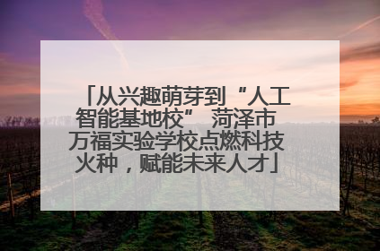 从兴趣萌芽到“人工智能基地校” 菏泽市万福实验学校点燃科技火种，赋能未来人才