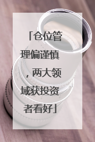 仓位管理偏谨慎，两大领域获投资者看好