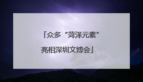 众多“菏泽元素”亮相深圳文博会
