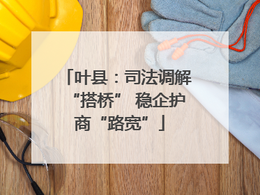 叶县：司法调解“搭桥” 稳企护商“路宽”