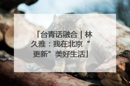 台青话融合｜林久雅：我在北京“更新”美好生活