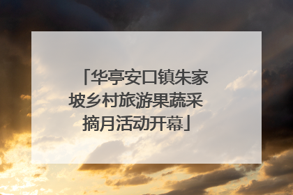 华亭安口镇朱家坡乡村旅游果蔬采摘月活动开幕