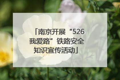 南京开展“526 我爱路”铁路安全知识宣传活动