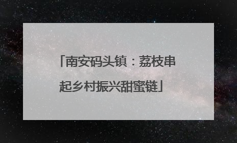 南安码头镇：荔枝串起乡村振兴甜蜜链