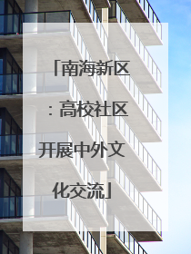南海新区：高校社区开展中外文化交流