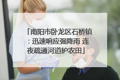 南阳市卧龙区石桥镇：迅速响应强降雨 连夜疏通河道护农田