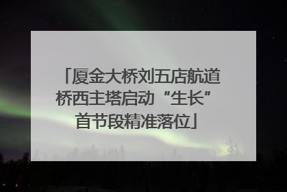 厦金大桥刘五店航道桥西主塔启动“生长” 首节段精准落位