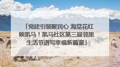 党建引领聚民心 海棠花红映凯马！凯马社区第三届邻里生活节谱写幸福新篇章