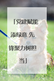党建赋能添绿意 先锋聚力树担当