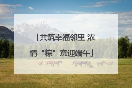 共筑幸福邻里 浓情“粽”意迎端午
