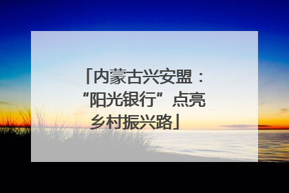 内蒙古兴安盟：“阳光银行”点亮乡村振兴路