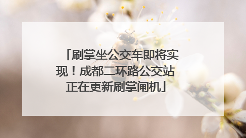 刷掌坐公交车即将实现！成都二环路公交站正在更新刷掌闸机