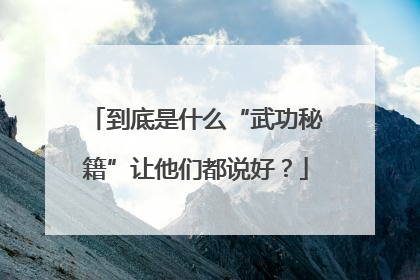 到底是什么“武功秘籍”让他们都说好？
