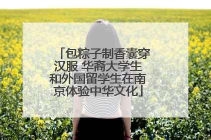 包粽子制香囊穿汉服 华裔大学生和外国留学生在南京体验中华文化