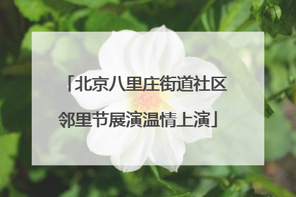 北京八里庄街道社区邻里节展演温情上演