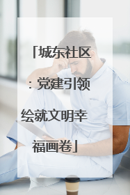 城东社区：党建引领绘就文明幸福画卷