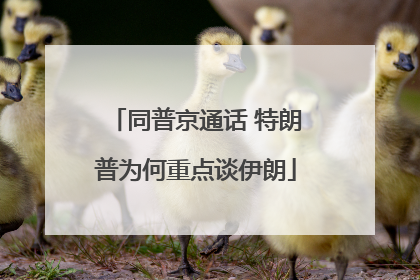 同普京通话 特朗普为何重点谈伊朗