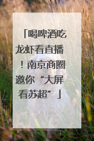 喝啤酒吃龙虾看直播！南京商圈邀你“大屏看苏超”