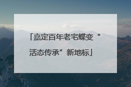 嘉定百年老宅蝶变“活态传承”新地标