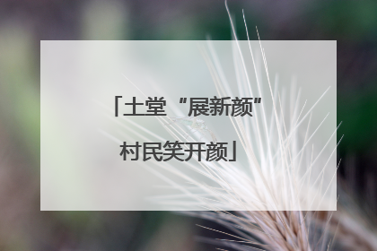 土堂“展新颜” 村民笑开颜