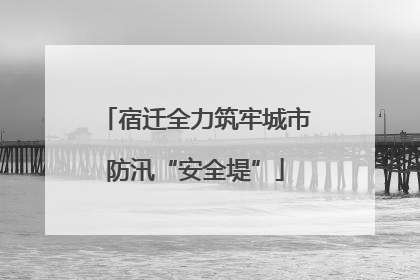 宿迁全力筑牢城市防汛“安全堤”