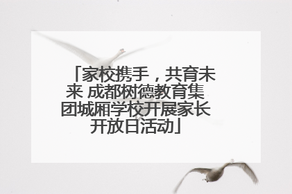 家校携手，共育未来 成都树德教育集团城厢学校开展家长开放日活动