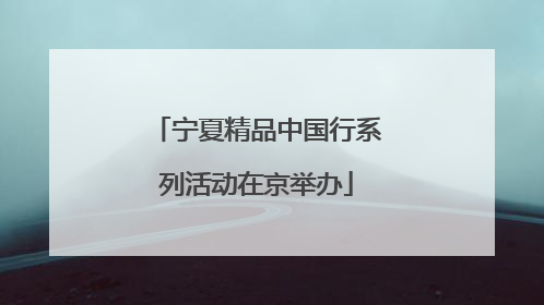 宁夏精品中国行系列活动在京举办