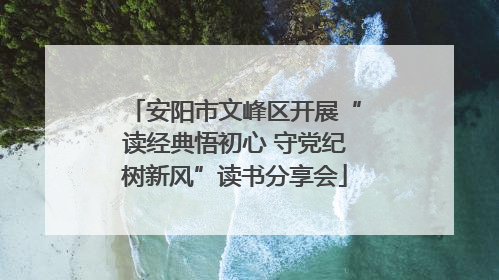 安阳市文峰区开展“读经典悟初心 守党纪树新风”读书分享会