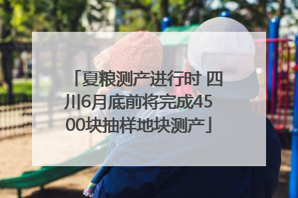 夏粮测产进行时 四川6月底前将完成4500块抽样地块测产