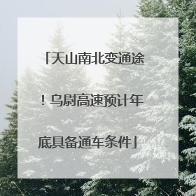 天山南北变通途！乌尉高速预计年底具备通车条件