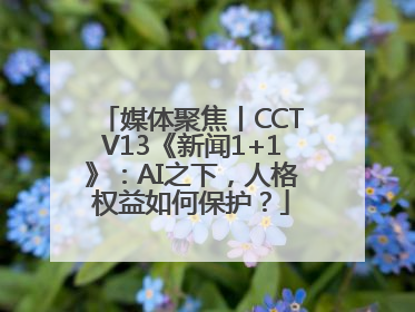 媒体聚焦丨CCTV13《新闻1+1》：AI之下，人格权益如何保护？