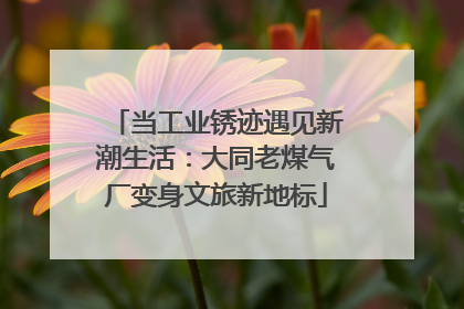 当工业锈迹遇见新潮生活：大同老煤气厂变身文旅新地标