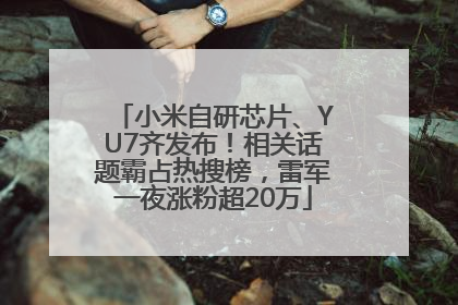 小米自研芯片、YU7齐发布！相关话题霸占热搜榜，雷军一夜涨粉超20万