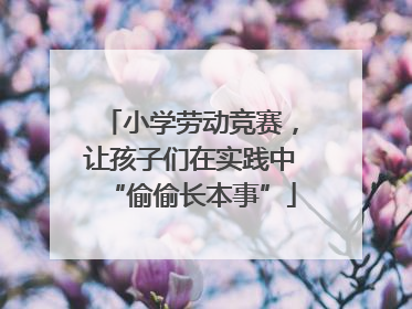 小学劳动竞赛，让孩子们在实践中“偷偷长本事”