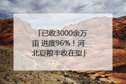 已收3000余万亩 进度96%！河北夏粮丰收在望