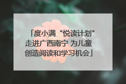 度小满“悦读计划”走进广西南宁 为儿童创造阅读和学习机会