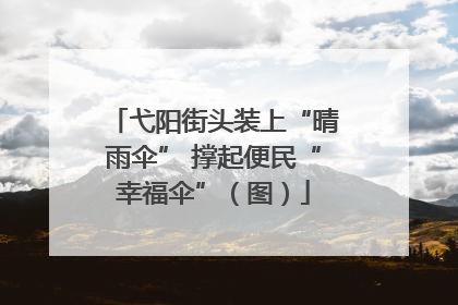 弋阳街头装上“晴雨伞” 撑起便民“幸福伞”（图）