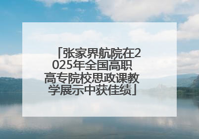 张家界航院在2025年全国高职高专院校思政课教学展示中获佳绩
