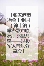 张家港市冶金工业园（锦丰镇）举办歌声嘹亮，邻里共享——退役军人音乐分享会