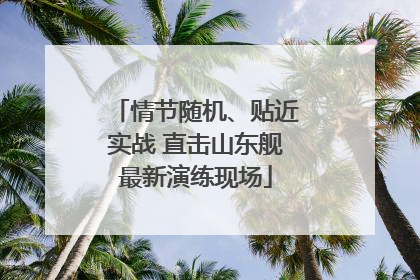 情节随机、贴近实战 直击山东舰最新演练现场