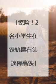 惊险！2名小学生在铁轨摆石头逼停高铁