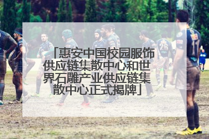 惠安中国校园服饰供应链集散中心和世界石雕产业供应链集散中心正式揭牌