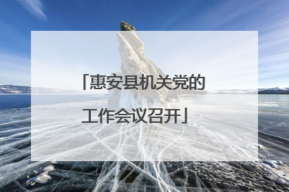 惠安县机关党的工作会议召开