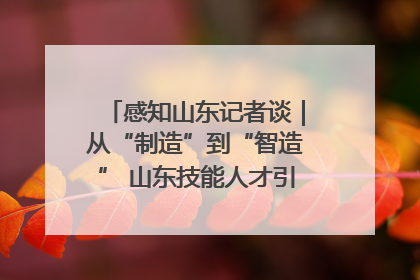 感知山东记者谈｜从“制造”到“智造” 山东技能人才引领产业升级