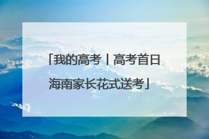 我的高考丨高考首日 海南家长花式送考