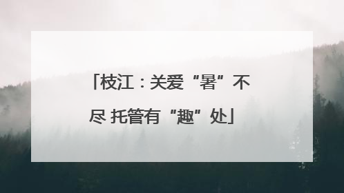 枝江：关爱“暑”不尽 托管有“趣”处