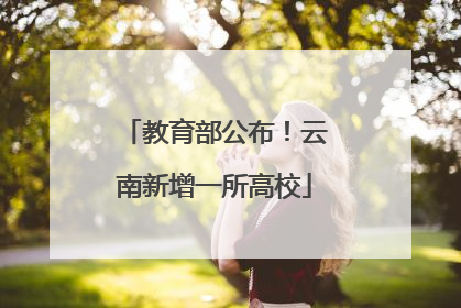 教育部公布！云南新增一所高校
